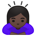 Android Pie; U+1F647 U+1F3FF U+200D U+2640 U+FE0F; Emoji