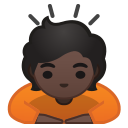 Android Pie; U+1F647 U+1F3FF; Emoji