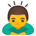 Android Pie; U+1F647 U+200D U+2642 U+FE0F; Emoji