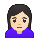 Android Pie; U+1F64D U+1F3FB U+200D U+2640 U+FE0F; Emoji