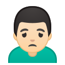 Android Pie; U+1F64D U+1F3FB U+200D U+2642 U+FE0F; Emoji