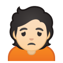 Android Pie; U+1F64D U+1F3FB; Emoji