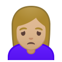 Android Pie; U+1F64D U+1F3FC U+200D U+2640 U+FE0F; Emoji