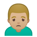 Android Pie; U+1F64D U+1F3FC U+200D U+2642 U+FE0F; Emoji