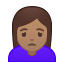 Android Pie; U+1F64D U+1F3FD U+200D U+2640 U+FE0F; Emoji