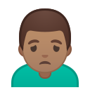 Android Pie; U+1F64D U+1F3FD U+200D U+2642 U+FE0F; Emoji