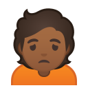 Android Pie; U+1F64D U+1F3FE; Emoji
