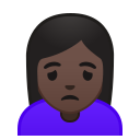 Android Pie; U+1F64D U+1F3FF U+200D U+2640 U+FE0F; Emoji
