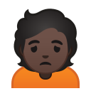 Android Pie; U+1F64D U+1F3FF; Emoji