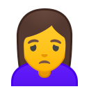 Android Pie; U+1F64D U+200D U+2640 U+FE0F; Emoji