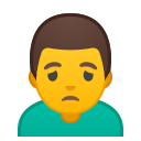 Android Pie; U+1F64D U+200D U+2642 U+FE0F; Emoji