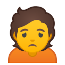 Android Pie; U+1F64D; Emoji