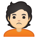 Android Pie; U+1F64E U+1F3FB; Emoji