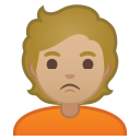Android Pie; U+1F64E U+1F3FC; Emoji