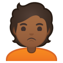 Android Pie; U+1F64E U+1F3FE; Emoji