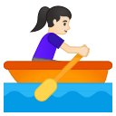 Android Pie; U+1F6A3 U+1F3FB U+200D U+2640 U+FE0F; Emoji