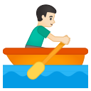 Android Pie; U+1F6A3 U+1F3FB U+200D U+2642 U+FE0F; Emoji