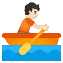 Android Pie; U+1F6A3 U+1F3FB; Emoji