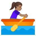 Android Pie; U+1F6A3 U+1F3FD U+200D U+2640 U+FE0F; Emoji