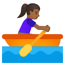 Android Pie; U+1F6A3 U+1F3FE U+200D U+2640 U+FE0F; Emoji