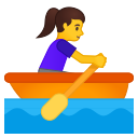 Android Pie; U+1F6A3 U+200D U+2640 U+FE0F; Emoji
