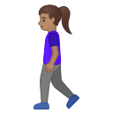 Android Pie; U+1F6B6 U+1F3FD U+200D U+2640 U+FE0F; Emoji