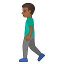 Android Pie; U+1F6B6 U+1F3FE U+200D U+2642 U+FE0F; Emoji
