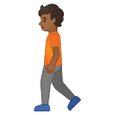 Android Pie; U+1F6B6 U+1F3FE; Emoji