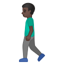 Android Pie; U+1F6B6 U+1F3FF U+200D U+2642 U+FE0F; Emoji