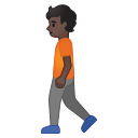 Android Pie; U+1F6B6 U+1F3FF; Emoji