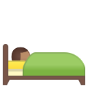 Android Pie; U+1F6CC U+1F3FD; Emoji