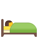 Android Pie; U+1F6CC; Emoji