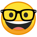 Android Pie; U+1F913; Emoji
