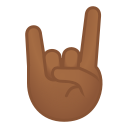 Android Pie; U+1F918 U+1F3FE; Emoji