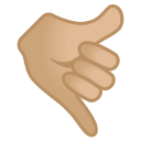 Android Pie; U+1F919 U+1F3FC; Emoji
