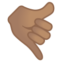 Android Pie; U+1F919 U+1F3FD; Emoji