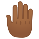 Android Pie; U+1F91A U+1F3FE; Emoji