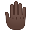 Android Pie; U+1F91A U+1F3FF; Emoji