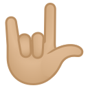 Android Pie; U+1F91F U+1F3FC; ILY-Zeichen : Hauttyp 3 Emoji