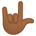 Android Pie; U+1F91F U+1F3FE; « Je T'aime » En Langage Des Signes: Peau 4 Emoji