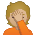 Android Pie; U+1F926 U+1F3FC; Emoji