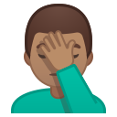 Android Pie; U+1F926 U+1F3FD U+200D U+2642 U+FE0F; Emoji