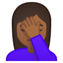 Android Pie; U+1F926 U+1F3FE U+200D U+2640 U+FE0F; Emoji