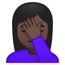 Android Pie; U+1F926 U+1F3FF U+200D U+2640 U+FE0F; Emoji