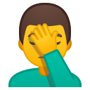 Android Pie; U+1F926 U+200D U+2642 U+FE0F; Emoji