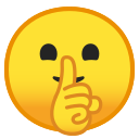 Android Pie; U+1F92B; Faccina: Zitto! Emoji