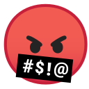 Android Pie; U+1F92C; Faccina Parolacce Emoji