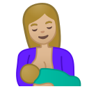 Android Pie; U+1F931 U+1F3FC; Amamantamiento : Color De Piel 3 Emoji