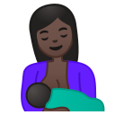 Android Pie; U+1F931 U+1F3FF; Amamentação: Pele Escura Emoji