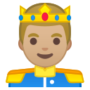 Android Pie; U+1F934 U+1F3FC; Emoji